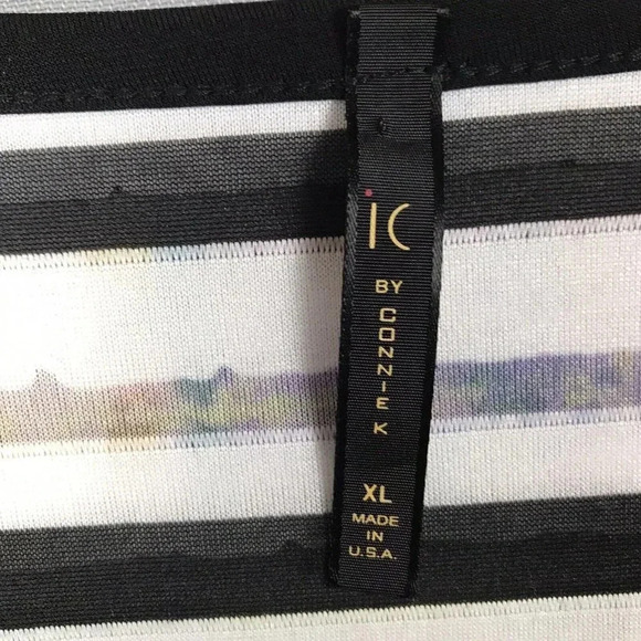 IC BY CONNIE K Textured Tiered Ruffle Tunic Top Size XL Pockets Colorful Artsy - Picture 10 of 15